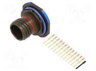 Connector: military; socket; male; PIN: 13; straight; crimped; 5A AMPHENOL AIR