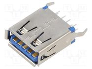 Socket; USB A; THT; PIN: 9; vertical; USB 3.0; 3A Global Connector Technology (GCT)