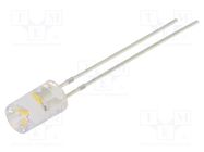 LED; 5mm; white warm; candle light effect; 1560÷2180mcd; 120° OPTOSUPPLY