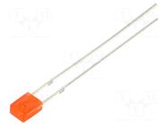 LED; red; rectangular; 3.2x3.2x4.15mm; 100÷150mcd; 100°; 20mA OPTOSUPPLY