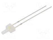 LED; red/white; 2mm; 330÷500mcd,750÷1120mcd; 90°; Front: flat; THT OPTOSUPPLY