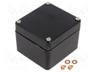 Enclosure: multipurpose; X: 75mm; Y: 81mm; Z: 55mm; 1590ZGRPBK; black HAMMOND