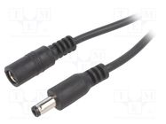Cable; 2x0.5mm2; DC 5,5/2,5 plug,DC 5,5/2,5 socket; straight BQ CABLE