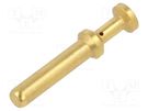 Contact; male; copper alloy; gold-plated; 1.5mm2; 16AWG; crimped HARTING