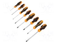 Phillips,slot; BETAGRIP; 8pcs; Screwdriver: universal-set BETA