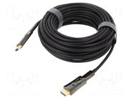 Cable; HDMI plug,micro HDMI plug,both sides; PVC; 15m; black VCOM