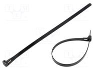 Cable tie; multi use; L: 250mm; W: 7.2mm; polyamide; black; 100pcs. QOLTEC