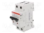 Circuit breaker; 230/400VAC; Inom: 40A; Poles: 2; Charact: K; 6kA ABB