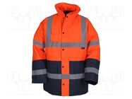 Work jacket; Size: XL; orange-navy blue; warning VIZWELL