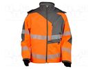 Softshell jacket; Size: XXXXXL; orange-grey; warning VIZWELL