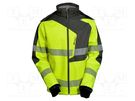 Softshell jacket; Size: S; fluorescent yellow-grey; warning VIZWELL