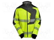 Softshell jacket; Size: S; fluorescent yellow-grey; warning VIZWELL