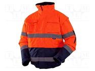 Work jacket; Size: L; orange-navy blue; warning VIZWELL