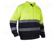 Work jacket; Size: XXXL; yellow-navy blue; warning VIZWELL