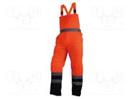 Dungarees; Size: XL; orange-navy blue; on suspenders,warning VIZWELL