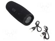 Speaker; black; Jack 3,5mm,microSD,USB A; Features: with LED GEMBIRD