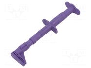 Clip-on probe; crocodile; 5A; 1kVDC; violet; Grip capac: max.25mm STÄUBLI