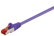 CAT 6 Patch Cable, S/FTP (PiMF), purple, 1.5 m - copper-clad aluminium wire (CCA)