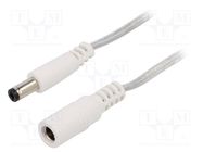 Cable; 2x0.5mm2; DC 5,5/2,1 plug,DC 5,5/2,1 socket; straight BQ CABLE