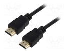 Cable; HDCP 2.2,HDMI 2.0; HDMI plug,both sides; 1m; black; 30AWG Goobay
