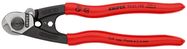 KNIPEX 95 61 190 SB Wire Rope Cutter forged plastic coated 190 mm (self-service card/blister)