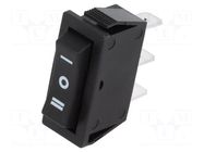 ROCKER; SP3T; Pos: 3; ON-OFF-ON; 15A/250VAC; black; none; 35mΩ NINIGI