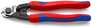 KNIPEX 95 62 190 Wire Rope Cutter forged with multi-component grips 190 mm