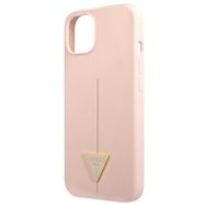 Guess GUHCP13SSLTGP iPhone 13 mini 5.4&quot; pink/pink hardcase Silicone Triangle, Guess