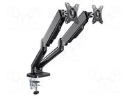 Holder; 9kg; 17÷32"; black; Arm len: 340mm; monitor x2; adjustable GOOBAY