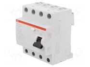 RCD breaker; Inom: 63A; Ires: 300mA; Max surge current: 250A; IP20 ABB