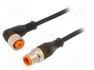 Connection lead; PIN: 4; 5m; plug; 4A; RST; -25÷80°C; Insulation: PUR LUMBERG AUTOMATION