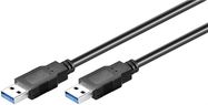 USB 3.0 SuperSpeed Cable, Black, 0.5 m - USB 3.0 male (type A) > USB 3.0 male (type A)