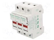Fuse holder; 10x38mm; for DIN rail mounting; 30A; 600V; Poles: 3 LITTELFUSE