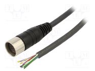 Connector: M23; plug; PIN: 12; female; cables; straight; 8A; IP67 LUMBERG AUTOMATION