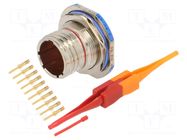 Connector: military; socket; male; PIN: 10; straight; crimped; 7.5A AMPHENOL AIR