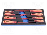 Kit: screwdrivers; insulated; Phillips,Pozidriv®; in a foam tray UNIOR