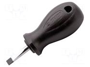 Screwdriver: standard; slot; 4x0.8mm; 627CR; Blade length: 25mm UNIOR