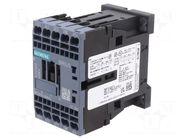 Contactor: 3-pole; NO x3; Auxiliary contacts: NC; 24VDC; 17A; 3RT20 SIEMENS