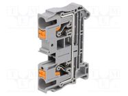 Splice terminal: rail; 0.5÷10mm2; ways: 1; terminals: 2; grey; PT PHOENIX CONTACT