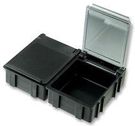 BOX, SMD, 41X37X15MM, B=BLACK, L=TRANSP