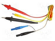 Test leads; black,red,yellow; 3pcs. SONEL