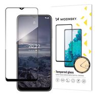 Wozinsky super tough full glue tempered glass full screen with frame case friendly nokia g21 / g11 black, Wozinsky