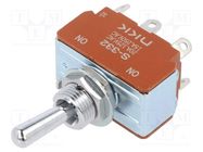 Switch: toggle; Pos: 2; DPDT; ON-ON; 9A/250VAC; 20A/30VDC; S; panel NKK SWITCHES