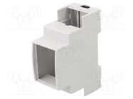 Enclosure: for DIN rail mounting; Y: 90mm; X: 36mm; Z: 67mm; grey KRADEX