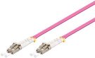 Fibre Optic Cable, Multimode (OM4) Violett, 2 m - optical fibre (FOC), LC-UPC male > LC-UPC male, halogen-free cable sheath (LSZH)