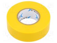 Tape: electrical insulating; W: 25mm; L: 25m; Thk: 0.15mm; yellow BM GROUP