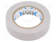 Tape: electrical insulating; W: 15mm; L: 10m; Thk: 0.15mm; grey; 200% BM GROUP