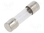 Fuse: fuse; quick blow; 6.3A; 250VAC; cylindrical,glass; 5x20mm EATON/BUSSMANN