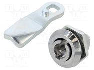 Lock; cast zinc; 20mm; Kind of insert bolt: double-bit insert ELESA+GANTER