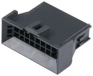 CONN HOUSING, PLUG, 16POS, 2.5MM, BLACK